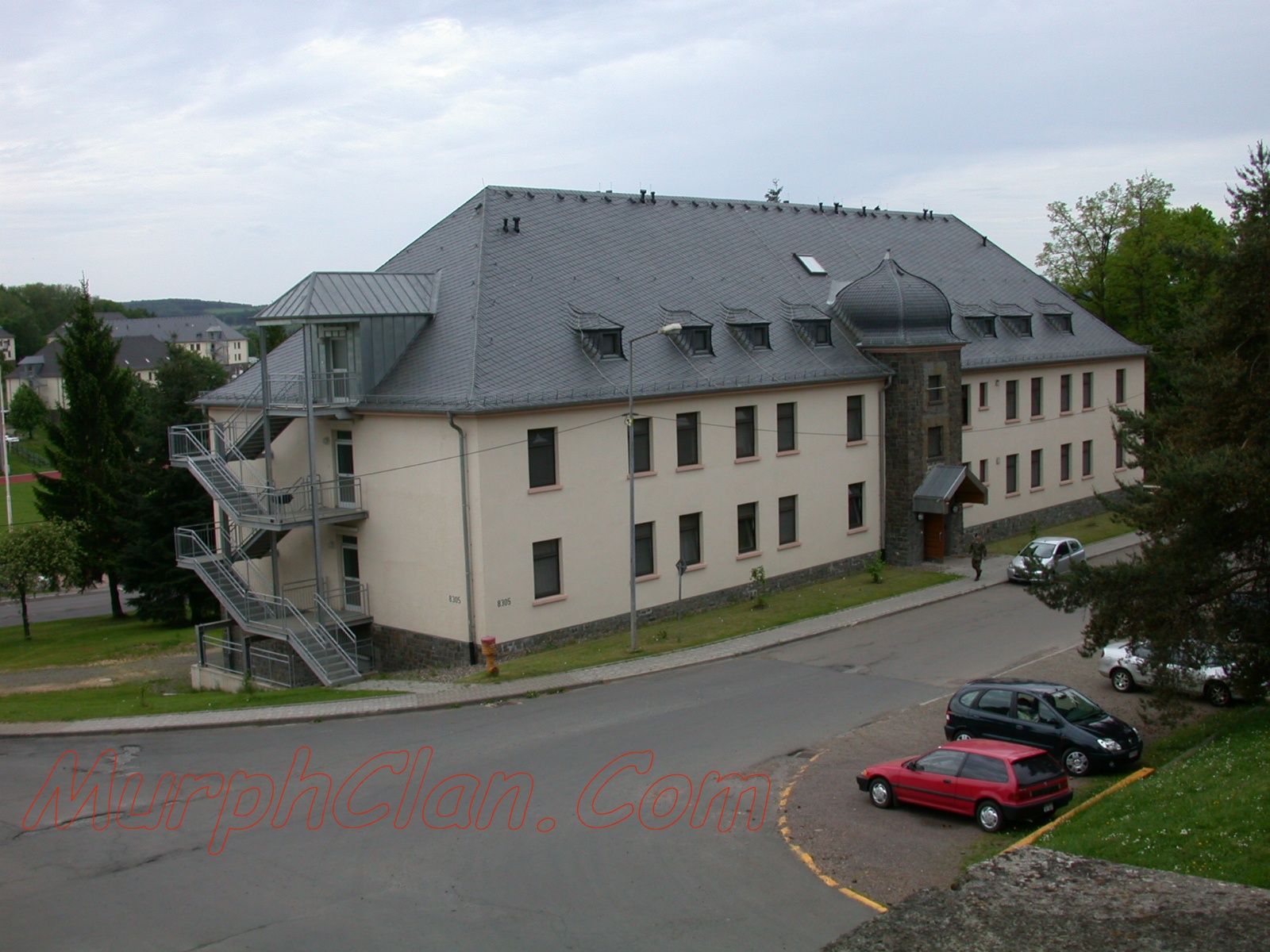 FOTO TAKEN  JUNE 2002 FROM 1/13 MESS HALL STEPS 